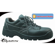 SRSAFETY 2015 industrial safety shoes emboss cow split leather safety shoes black steel safety shoes